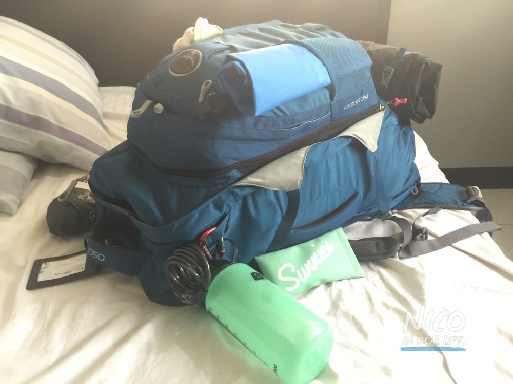 Osprey Farpoint 55 Backpack Fully Packed
